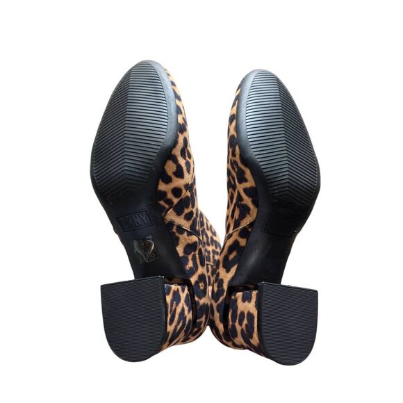 DKNY Booties Size 6.5 Animal Print Block Heel Boots Microsuede NEW - Picture 7 of 7